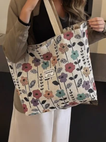 Túi đeo vai cỡ lớn, túi tote vải canvas thời trang mới, túi xách công sở. Lựa chọn quà tặng hoàn hảo cho Giáng sinh và Ngày Valentine. - Nhiều màu - Xem 10