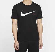 NikeSportswearSwooshLogo袖口雙鉤印花短袖T卹 - 黑色 - 查看 4