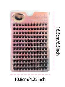 Hinarin 144pcs Lash Clusters DIY Eyelash Extensions Cluster Lashes Wispy Individual False Eyelashes D Curling 8-18mm Thick Fluffy Eye Lash Clusters Lash Clusters Eye Lash Clusters Individual Eyelashes Lashes Fake Lashes - D - View 6