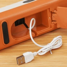 Afilador de cuchillos eléctrico, piedra de afilar de cocina, afilador multifuncional. Recargable por USB, dos velocidades, funcionamiento automático, diseño portátil y mini. Ideal para el mantenimiento diario y un afilado rápido y eficiente de cuchillos de cocina. - Naranja - Ver 4