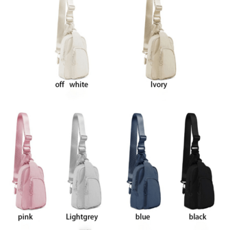 1 pieza Bolso bandolera de nailon, bolso de mensajero casual de viaje y deporte al aire libre, bolso de cintura multifuncional con múltiples bolsillos, esencial para viajes de Año Nuevo