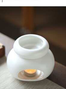 1 Set Personalized Oval Ceramic Aroma Diffuser, Large Capacity Detachable Fragrance Tube, Creative Essential Oil Diffuser, Warmer, Candle Holder, Oil Burner, Aromatherapy Machine, Desktop Decor, Suitable For Spa, Yoga And Meditation - Multiple Styles - View 7