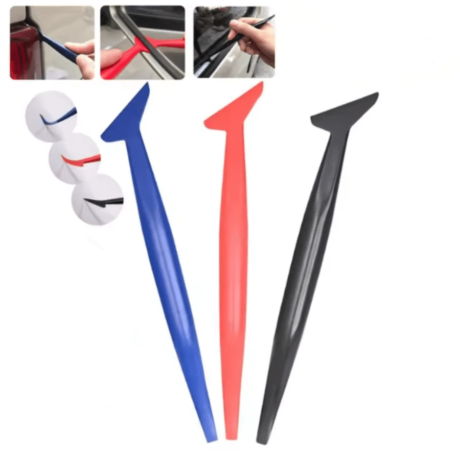 Car Micro Squeegee Curves Slot Tint Tool Set Car Stickers Wrap Vinyl Tools Auto Wrapping Film Installing Scraper Gasket Squeegee - A - View 1