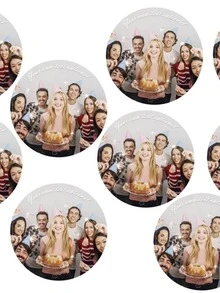 Custom Photo Birthday EDIBLE Wafer Drink Topper, Cocktail Topper, Custom Edible Drink Topper, Birthday Party Drink Toppers, Drink Toppers