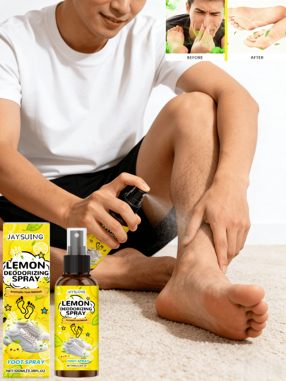 JAYSUING 足部护理喷雾 - 温和配方，清爽质地，每日清新足部，快速去除足部、袜子和鞋子上的顽固异味