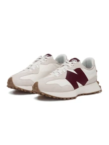 New Balance 327 亚麻海盐色/深冰酒红色（女款） - 紅/白 - 查看 2
