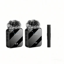 Wireless Lavalier Microphone, 3-In-1 Wireless Lavalier Microphone, 2-In-1 Wireless Lavalier Microphone, Multi-Port Options, Professional Smart Noise Cancellation, Omnidirectional Condenser, 230mAh Battery, Windscreen, USB Interface (Multi-Port Options), Rechargeable Lithium Battery, 2.4G/3G/4G/5G Connectivity, Suitable For Live Streaming, Interviews, Song Recording, Podcasts, Talks And Vlogs