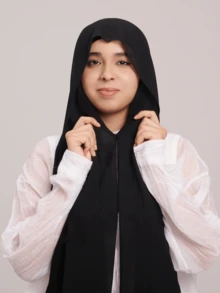 1 pieza Hiyab instantáneo con broche magnético, diseño 3 en 1 con pañuelo de gasa, gorro interior de punto jersey y pañuelo para la cabeza. Material de gasa suave y sedoso, amigable con la piel y transpirable. Adecuado para uso diario de abaya, festivales, oraciones y peregrinaciones - Pañuelo para la cabeza 3 en 1 - Ver 12