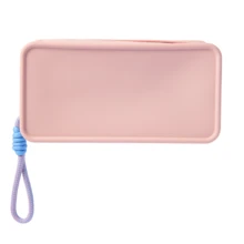 Miniso Disney Lilo/Stitch Series Silicone Cosmetic Bag, Cute Cartoon Design, Home/Outdoor Use, Lovely Birthday Gift, PVC Material(1PC) - Pink - View 10