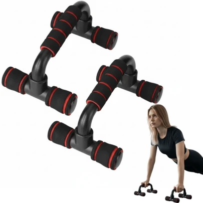 CARDIO BEAT Par de Barras para Flexiones Antideslizantes | Soporte de Push-Up para Ejercicio en Casa o Gimnasio