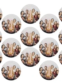 Custom Photo Birthday EDIBLE Wafer Drink Topper, Cocktail Topper, Custom Edible Drink Topper, Birthday Party Drink Toppers, Drink Toppers