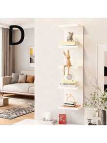 Multi-Layer Corner Shelf, Floating Corner Shelf, Wall-Mounted Storage Organizer Rack, Made Of PVC Material, Easy To Assemble, Multi-Layer Wall-Mounted Shelf, Suitable For Bedroom, Bathroom, Kitchen, Office, Living Room, Room, Bookshelf, Etc. An Ideal Choice For Autumn Decoration, Canvas Wall Art, Home Christmas Decoration, Outdoor Decoration, Wall Decoration, Home Decoration. Suitable For Placing Small Decorative Items (1 Pc). (High-Quality PVC Material, Non-Wooden - Waterproof And Easy To Clean) - Multicolor - View 7