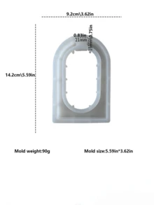 Unique Arch, Rectangle, Round Silicone Molds, Hydroponics Plaster Hollow Vase DIY Asymmetric Plant Vase Home Decor Molds - White - View 15