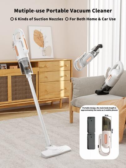 1 2000 MAh Mini Powerful Automatic Vacuum Cleaner, Wireless Household Cleaning Machine, Suitable For Cleaning Home, Keyboard, Car, Sofa Vacuum Cleaner Accessories, To Meet The Cleaning Needs Of Small Devices. Christmas, Holiday Gifts