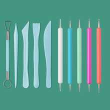 10pcs/Pack Clay Sculpting Tool Set - Easy To Use, Pottery Carving Kit With Comfortable Grip Tools, Suitable For Clay, Soft Clay And Modeling Clay, Ideal For Children And Adults - Multicolor - View 12