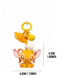 Yellow Baking-Themed Hanging Accessory, Cute Chef-Inspired Design with Croissant Charm and Chef Hat Detail, Bright Yellow Colorway with Playful Expressions, Decorative Bag Charm with Hanging Ring for Backpack, Handbag or Keys, Food-Inspireded Collectible Accessory for Cifts, for Loory for Cifts, Food-Inspired. Birthdays, Holidays, Valentine’s Day & Special Moments - 烘焙史迪仔 - 查看 4