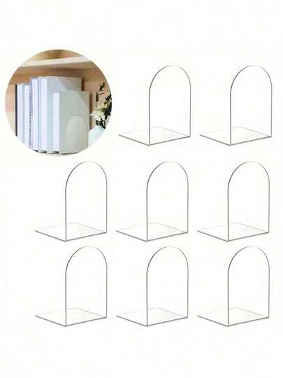 Adjustable Acrylic Bookshelf, Transparent Bookshelf, Art Display Rack, Desktop Acrylic Bookshelf, Suitable For Office, Home, Retail Store, Bedroom, Back To School, Comics, CDs, Magazines, Postcards, Artworks, Valentine's Day, Christmas, Halloween Gifts, Transparent Decor