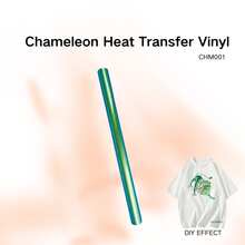 1 Roll Chameleon Color Heat Transfer Vinyl, Mixed Color, Waterproof And Washable, Suitable For DIY T-Shirts, Fabrics, Iron-On Transfer Stickers - Multicolor - View 8