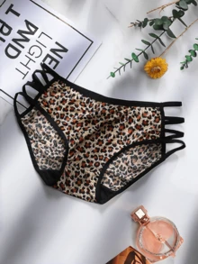 3pcs/Pack Sexy Leopard Print Lace Breathable Stretch Women Panties - Multicolor - View 5