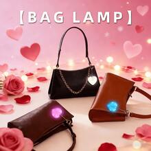 Yogle USB Rechargeable Matte Sensor Handbag Light, Mini Touch Control Handbag Light, Portable Handbag Night Light, Wallet Glowing Heart-Shaped Pendant Keychain Night Light, Creative Gift - Multicolor - View 4