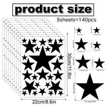 5片装PVC墙贴，现代波点图案墙贴和星星墙贴，适用于家居装饰，贴纸，墙贴，乙烯基贴纸，家居装饰，春季装饰品，让您的家焕然一新，节日装饰贴纸，生日毕业典礼礼物，房间装饰，婚礼，情人节，斋月，复活节 - 彩色 - 查看 11