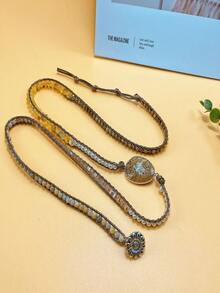 1件波西米亚风天然石手工串珠多层缠绕手链，女士饰品 - 手鍊 - 查看 15