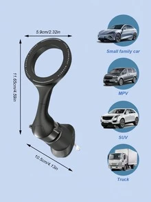 Car Magnetic Phone Holder – Adjustable Ball Joint With 360° Rotation, Strong Neodymium Magnet & Built-In Magnetic Ring, Universal Fit For All Phones With Cases, Dual Hook Clamp For Air Vent Car Navigation Bracket - Magnetic Rotating Bracket - View 10