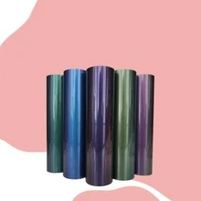 1 Roll Chameleon Color Heat Transfer Vinyl, Mixed Color, Waterproof And Washable, Suitable For DIY T-Shirts, Fabrics, Iron-On Transfer Stickers - Multicolor - View 3