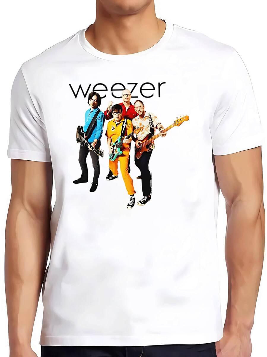 Camiseta masculina de algodón puro con estampado gráfico colorido, diseño moderno y cómodo, ideal para uso casual diario y estilo urbano contemporáneo - Blanco - Ver 1