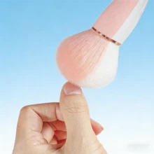 2-Tone Brush, Nail Duster Brush, Musical Makeup Brush, Soft Foundation Brush, Professional Makeup Brush, Blush Brush (Pink, Black), Suitable For Home, Travel, Office, Professional Beauty & Makeup, Valentine's Day And Women's Day Gifts - Multicolor - View 2