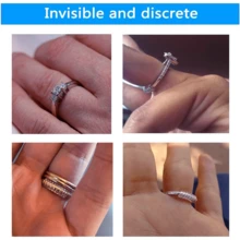 KLONKEE 8/16/24pcs Ring Size Adjuster Spiral Wire Set, 4 Different Sizes Gold And Transparent Ring Adjusters, Suitable For Various Types Of Loose Rings, Cuttable Invisible Coil Spiral Ring Tightener, Unisex - Mix - View 8