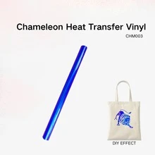 1 Roll Chameleon Color Heat Transfer Vinyl, Mixed Color, Waterproof And Washable, Suitable For DIY T-Shirts, Fabrics, Iron-On Transfer Stickers - Multicolor - View 6
