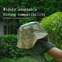 2个装便携式户外防蚊网帽，可折叠防虫头套，细密网眼有效防虫，透气可重复使用，适配多种帽子/头饰，适合露营、钓鱼、徒步、园艺、狩猎等户外活动，轻便户外装备，男女通用，易于清洁