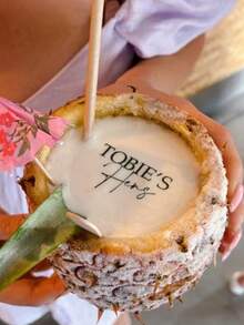 Personalized Custom Pattern Water-Soluble Paper, Birthday Cake Pattern Water-Soluble Paper, Water Cup Decoration, Suitable For Parties, Banquets, Birthday Parties, Gatherings, Business Receptions. - Glutinous Rice Paper2 - View 2