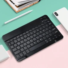 1 pieza Mini teclado Bluetooth portátil, teclado inalámbrico ultra delgado y silencioso de 10 pulgadas con batería recargable, compatible con Android, Windows, adecuado para iPad, tableta, teléfono, regalo de Navidad/Halloween - Unitalla - Ver 8