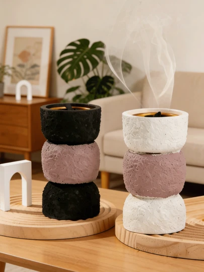 1pc Cute Minimalist Creative Bedroom Incense Burner, Incense Burner Decor, Aroma Diffuser, Mosquito Coil Holder, Home Decor, Room Decor, Yoga Studio, Camping, Garden, Patio, Classic Candlelight Dinner Prop, Decorative Item