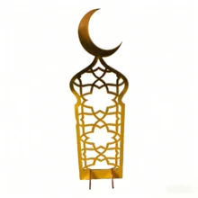 OUTANA مجموعة ديكور مكتبي هلال القمر لهذا الموسم (1/3 قطع) تتميز بنقوش مستوحاة من الإسلام بأسلوب زخرفي احتفالي. بتصميمه الحديث المميز، إنه مثالي للعرض على المكاتب والرفوف. - متعدد الألوان - مشاهدة 20