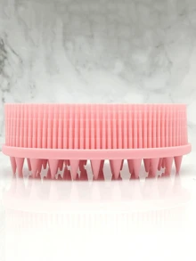 1 Stück Silikon Körperbürste und Kopfhautmassagegerät - Doppelseitige Peeling-Bürste, weiche Borsten, rosa und schwarz, ergonomischer Griff, für die Dusche, unisex, geeignet für alle Hauttypen, kann als Kopfhautmassagebürste verwendet werden, unverzichtbar für das Baden, strukturierte Oberfläche, hygienisches Material, Pflegeessenzial - Verschiedenfarbig - Übersicht 11