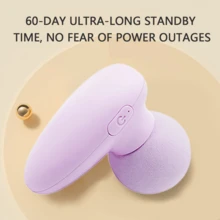 Mini Fascia Gun, masajeador compacto, proporciona un masaje profundo de alta amplitud para aliviar el dolor de hombros, cuello, espalda y piernas. Portátil y ligero para facilitar su transporte, con un cabezal de silicona suave que se adapta a la piel. Adecuado para múltiples situaciones, esencial para relajarse en casa, en la oficina o durante los entrenamientos. Perfecto como regalo de Navidad o para cualquier otra festividad. - Morado - Ver 7