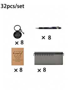 Set de 4/12/20 piezas, regalo de equipo, regalo de aprecio a los empleados, incluye bolígrafo, libreta de bolsillo motivacional, llavero motivacional y bolsa de tela, regalos de oficina adecuados para empleados, voluntarios, enfermeras, maestros, colegas, trabajo en equipo, jubilación y talla grande (Set de 4 piezas = 1 bolígrafo + 1 libreta de bolsillo motivacional + 1 llavero motivacional + 1 bolsa de tela) - Multicolor - Ver 11