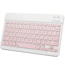 1 pieza Mini teclado Bluetooth ultrafino, teclado inalámbrico silencioso y conveniente de 10 pulgadas con batería recargable, compatible con Android, Windows, adecuado para iPad, tableta, teléfono, regalo de Navidad/Halloween - Multicolor-02 - Ver 13