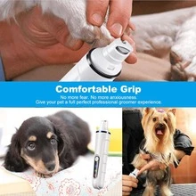 1个狗狗指甲磨甲器，静音专业版宠物指甲修剪器，带LED灯、智能显示屏、8000转/分钟、USB充电的爪子指甲钳，适用于大、中、小型犬、猫及其他小型动物 - 白色 - 查看 4