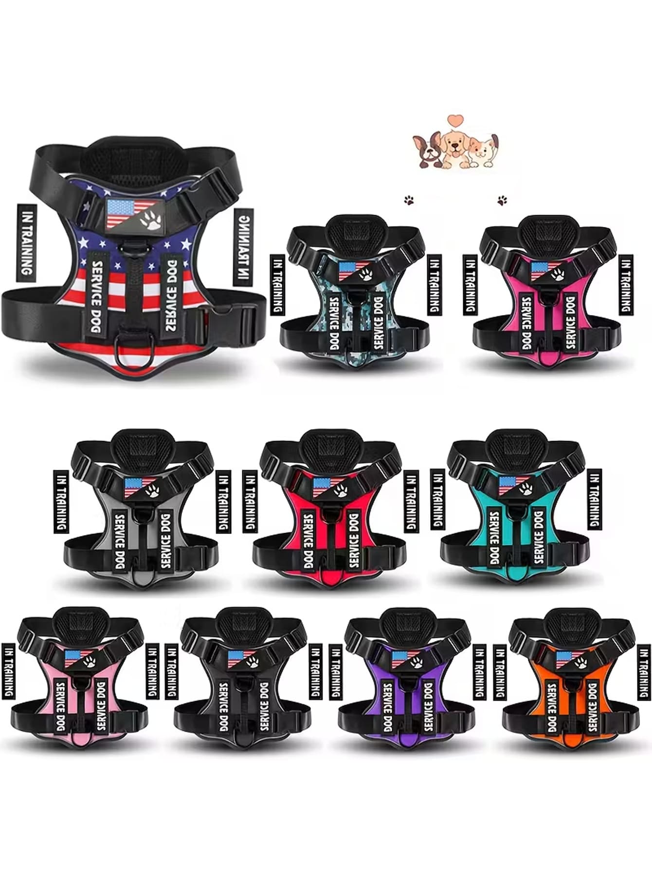 1Pc Carrier Set Reflective Dog Carrier With 5 Badges Adjustable Soft Oxford Cloth Pet Carrier Inner Mesh Besign For Easy Control Of Your Dog A Beautiful Gift For Your Beloved Pet. - Hồng - Xem 1
