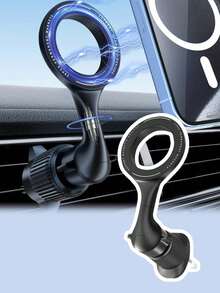 Car Magnetic Phone Holder – Adjustable Ball Joint With 360° Rotation, Strong Neodymium Magnet & Built-In Magnetic Ring, Universal Fit For All Phones With Cases, Dual Hook Clamp For Air Vent Car Navigation Bracket - Magnetic Rotating Bracket - View 13