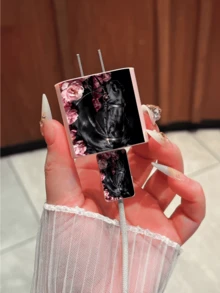 1 set husă de telefon din silicon moale cu model de trandafiri și cal, cu cap de încărcare, design rezistent la șocuri, acoperire completă, compatibilă cu 17/17 Pro Max/17 Pro/Air/16/11/13 Pro/15 Pro/15/13 Pro Max, potrivită pentru iPhone 14/13/12, husă de protecție pentru iPhone 17 Pro Max, cadou pentru femei, cadou de Ziua Îndrăgostiților - Roz - Vizualizare 4