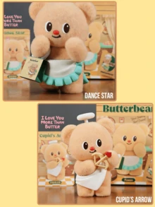 Butter Bear Business Day Series Blind Box Collectibles, 8 Regular + 1 Secret Edition, Flocked Texture Finish with Soft Touch Surface, Sweet Everyday Business-Themed Designs Including Happy Operating, Donut Date, Cuddly Me, Joyful Wave, Dance, Dance Fuller, Angel, Angel’s Operating, Donut Date, Cuddly Meilstz, Dance, Dances Full Des, Angel, Angel’s Love & Secrets” Collectors, Butter Bear Fans & Art Toy Enthusiasts, Ideal Gift for Birthdays, Holidays & Seasonal Surprises - 彩色 - 查看 5