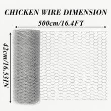 1片镀锌鸡笼网（用于花卉布置），六角形网状围栏，镀锌花艺网，适用于工艺花环、园艺和家禽养殖。多种尺寸可选：0.35x4米/0.35x8米/0.42x5米/0.42x10米