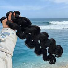 8-30 Inch Body Wave Bundles Human Hair Brazilian Unprocessed Burmese Curly Human Hair Weave Remy Unprocessed Hair Double Weft Extensions Soft Wavy And Wet For Women Daily Use Holiday - Natural Black - View 4