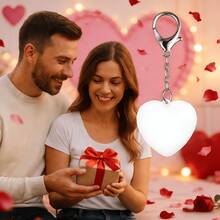Yogle USB Rechargeable Matte Sensor Handbag Light, Mini Touch Control Handbag Light, Portable Handbag Night Light, Wallet Glowing Heart-Shaped Pendant Keychain Night Light, Creative Gift - Multicolor - View 7