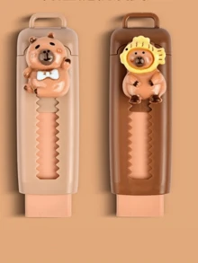 1支/2支/4支装柔软舒适的河马造型橡皮擦，多功能文具用品，适用于学校、办公室和学生。新款河马造型橡皮擦，不掉屑，专为小学生设计。4B卡通河马橡皮擦，适用于办公和教育用途。绝佳的开学礼物。